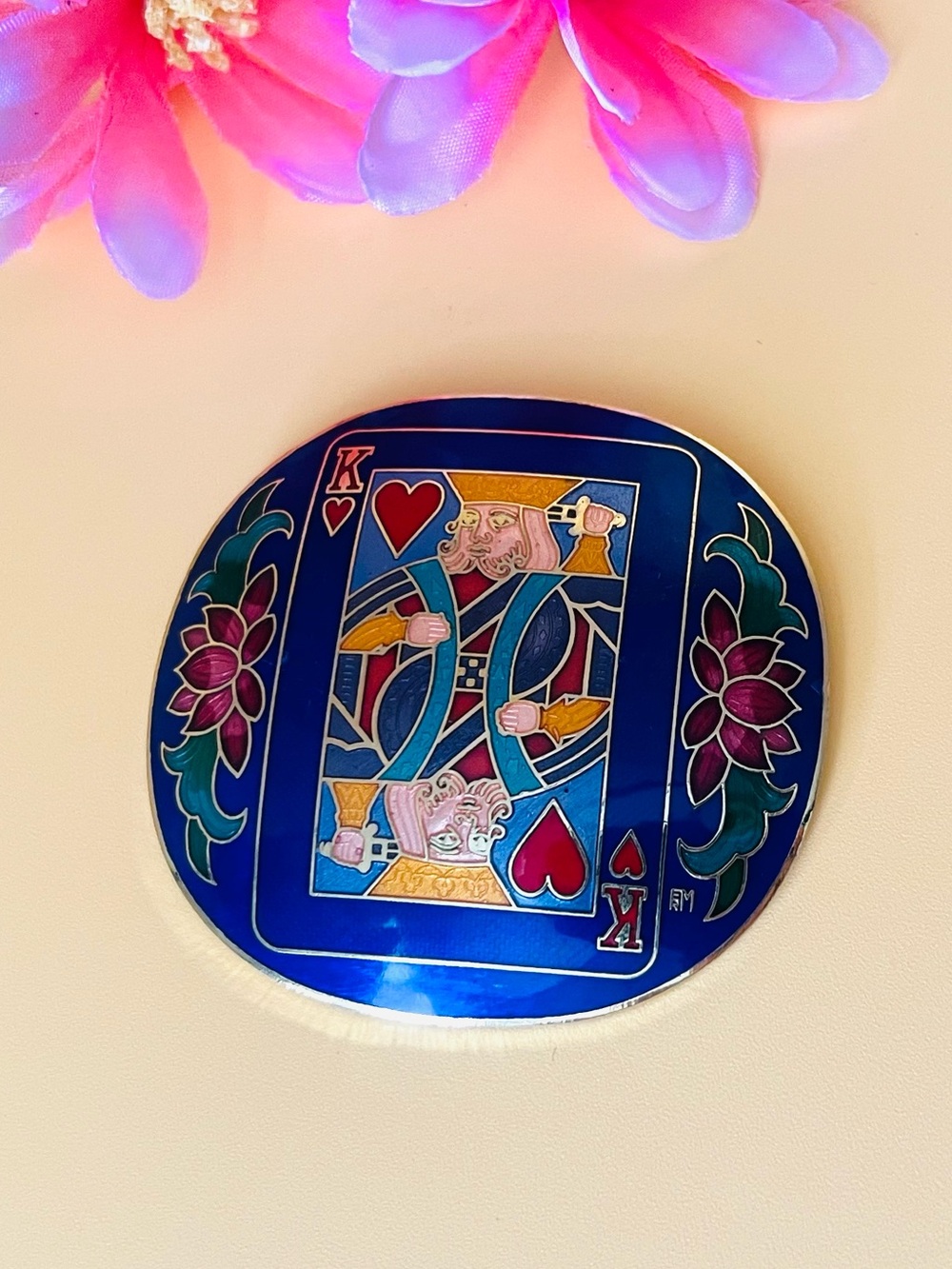King of Hearts Enamel Belt buckle